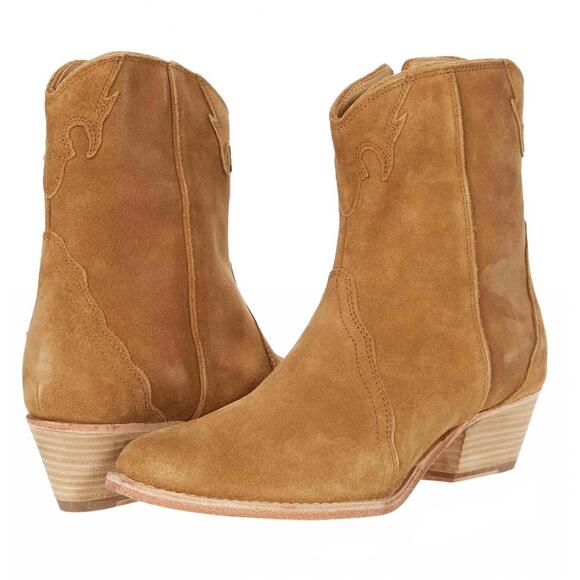 NEW FREE PEOPLE women's new frontier western boots in camel - Picture 6 of 9